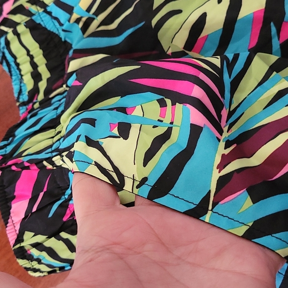 NWT Athletic Works lined neon 90s shorts pockets small 4-6 womens - Picture 5 of 8